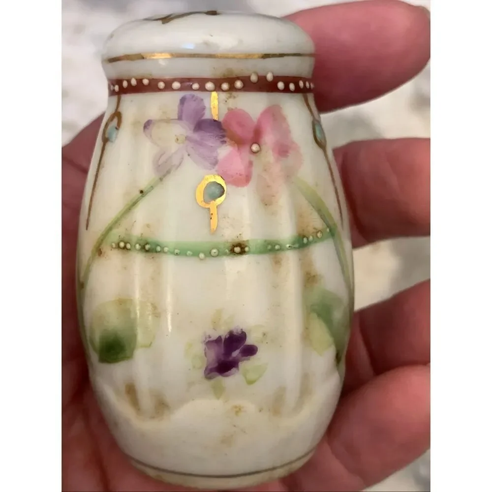 Vintage Unique Salt Hand Painted Shakers One from Nippon and other Lefton